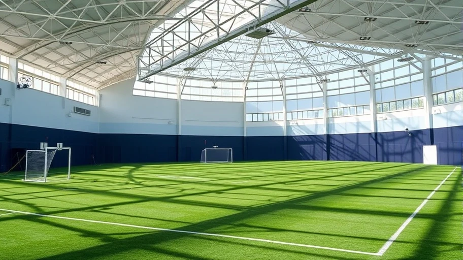 Ảnh cơ sở hạ tầng bóng đá hiện đại ở Qatar.