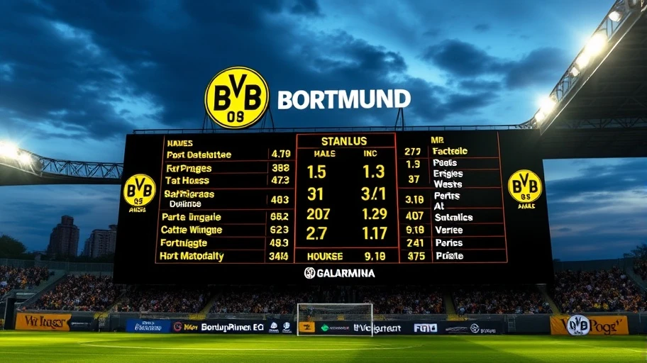 Bảng số liệu thống kê trận đấu Dortmund