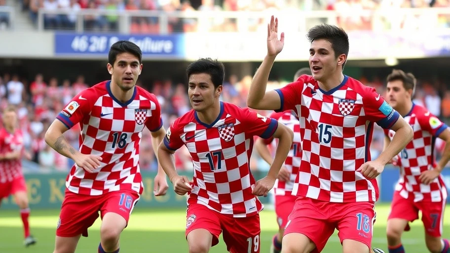 Cầu thủ Croatia thi đấu trong giải