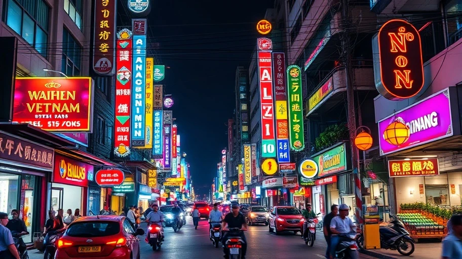 Đường phố Việt Nam sôi động, phản ánh nội dung cốt truyện Đấu La Đại Lục