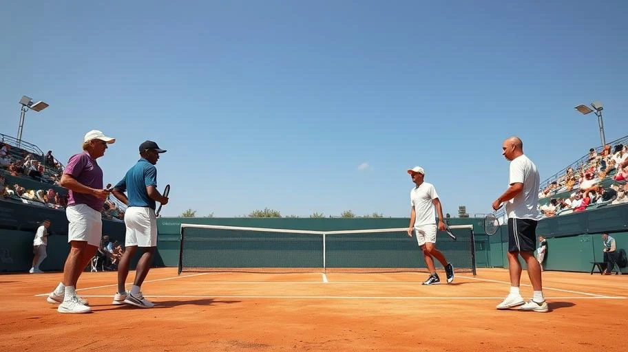 Hình ảnh các tay vợt tham gia Tennis Madrid Open 2025.