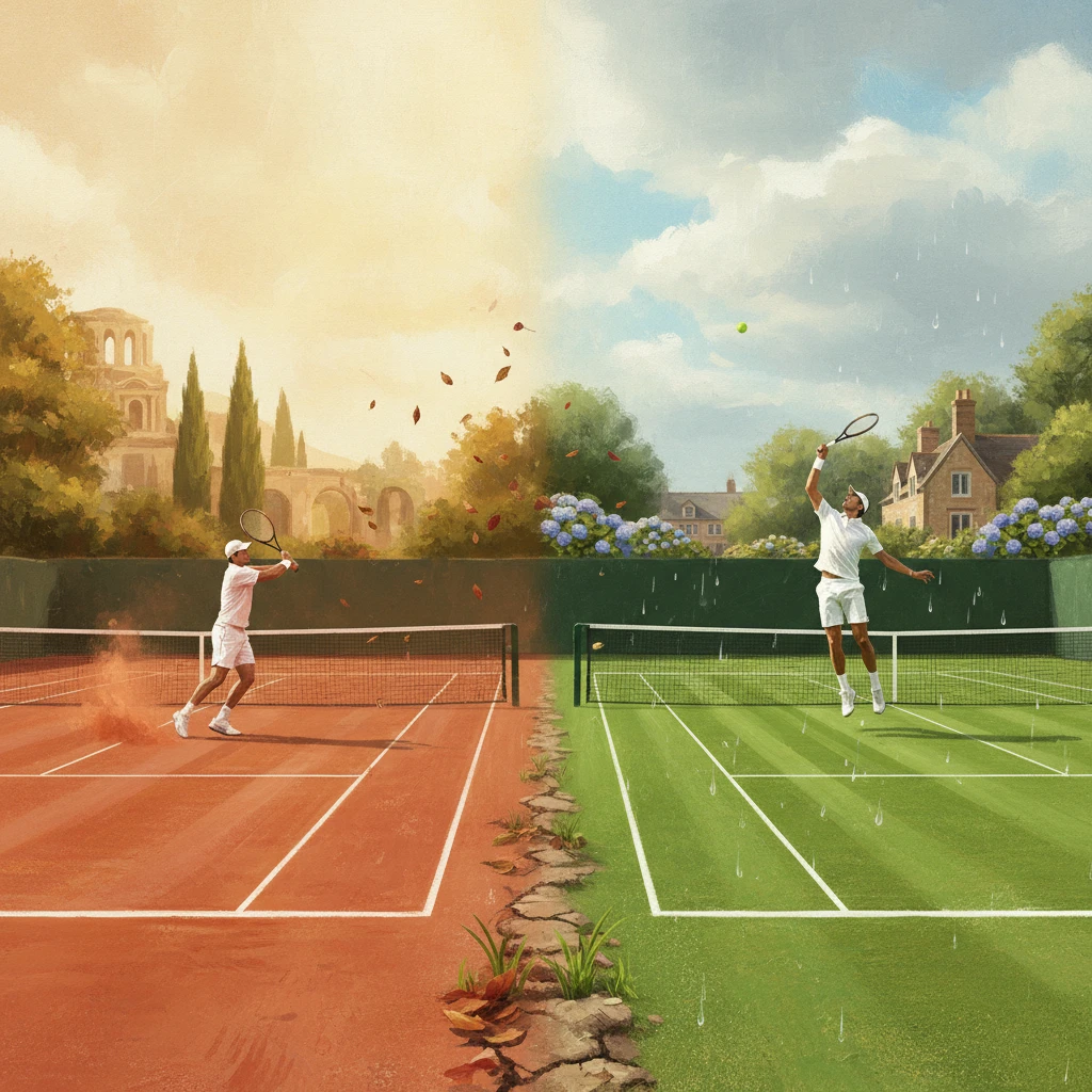 Hình ảnh chuyển đổi mùa giải tennis