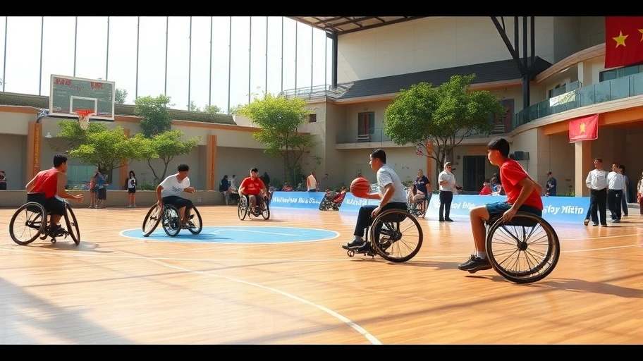 Hình ảnh lịch sử của bóng rổ xe lăn tại Paralympic Games.