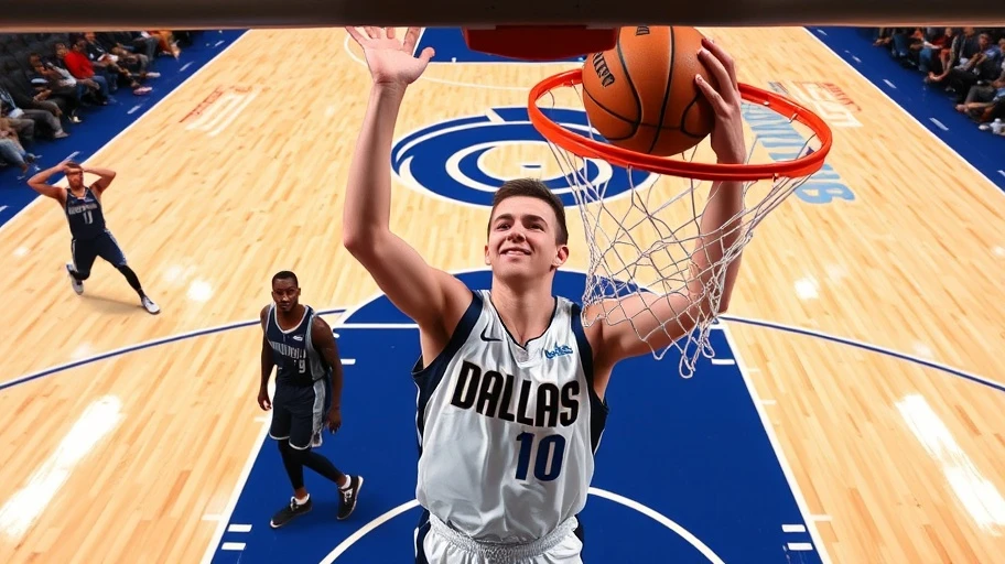 Hình ảnh Luka Dončić trong trang phục Dallas Mavericks.