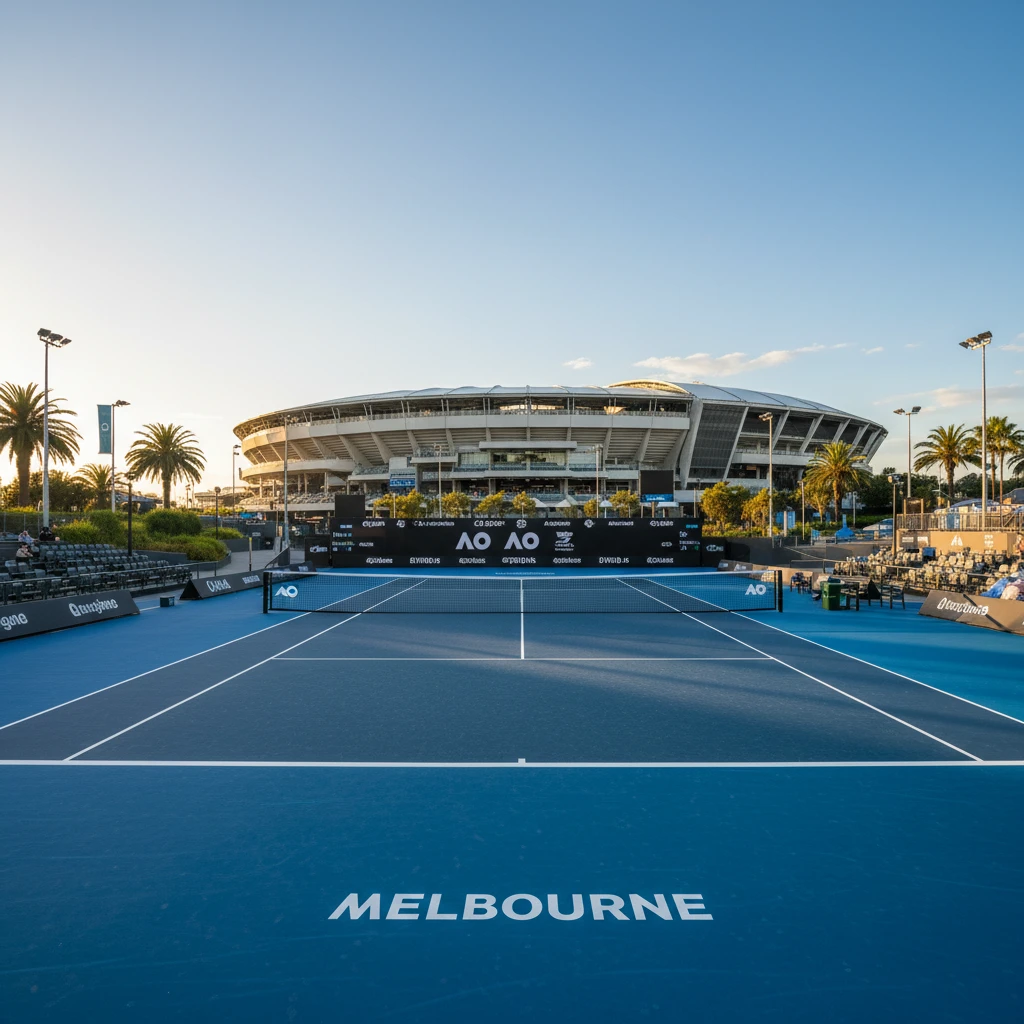 Hình ảnh sân tennis Australian Open