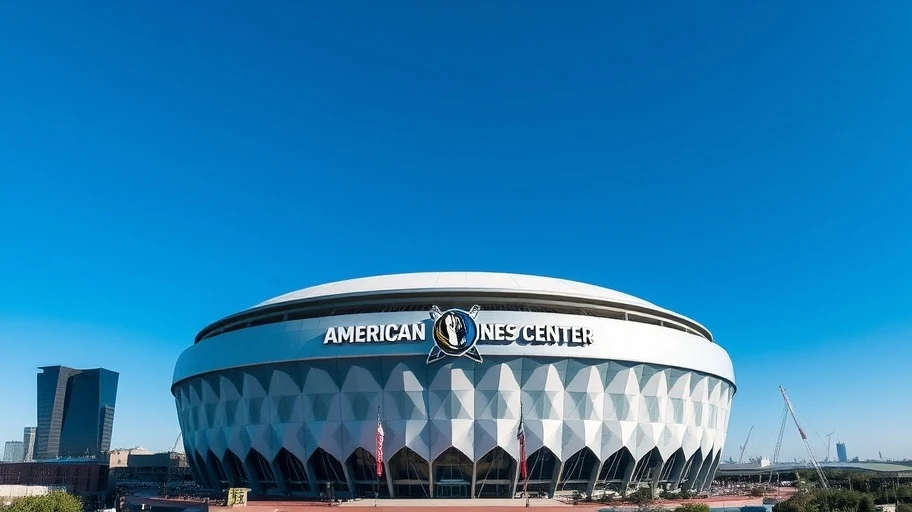 Hình ảnh sân vận động American Airlines Center nơi Mavericks thi đấu.