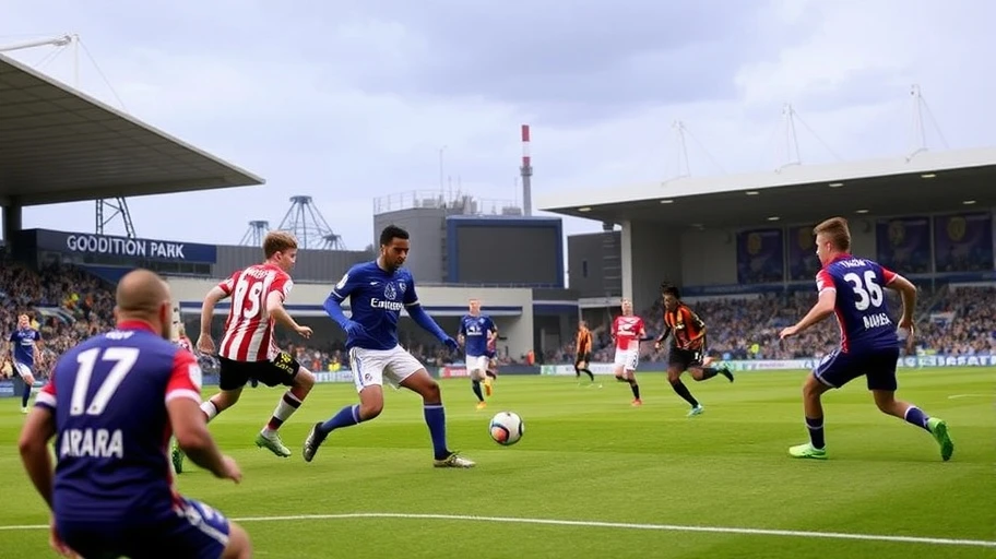 Hình ảnh sân vận động Goodison Park trong trận đấu của Everton