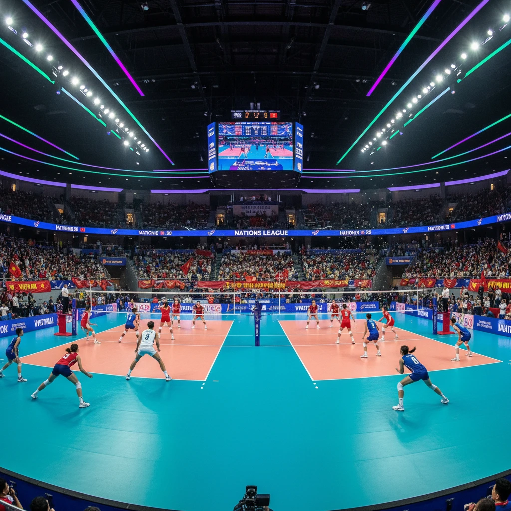 Hình ảnh trận đấu Nations League tại Việt Nam