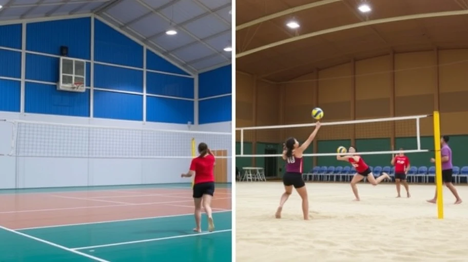 Hình thức bóng chuyền 247: Trong nhà và bãi biển
