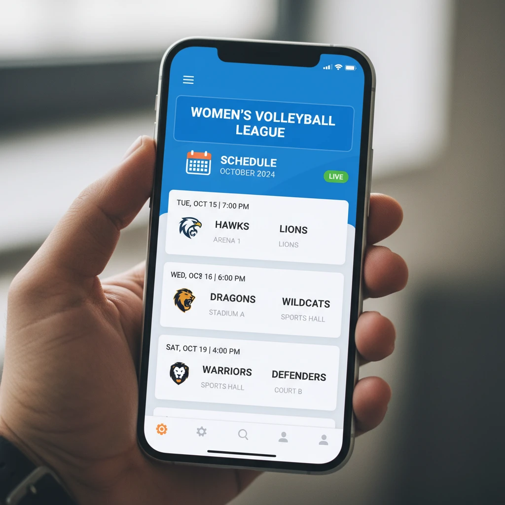 Kiểm tra lịch thi đấu bóng chuyền nữ trên điện thoại