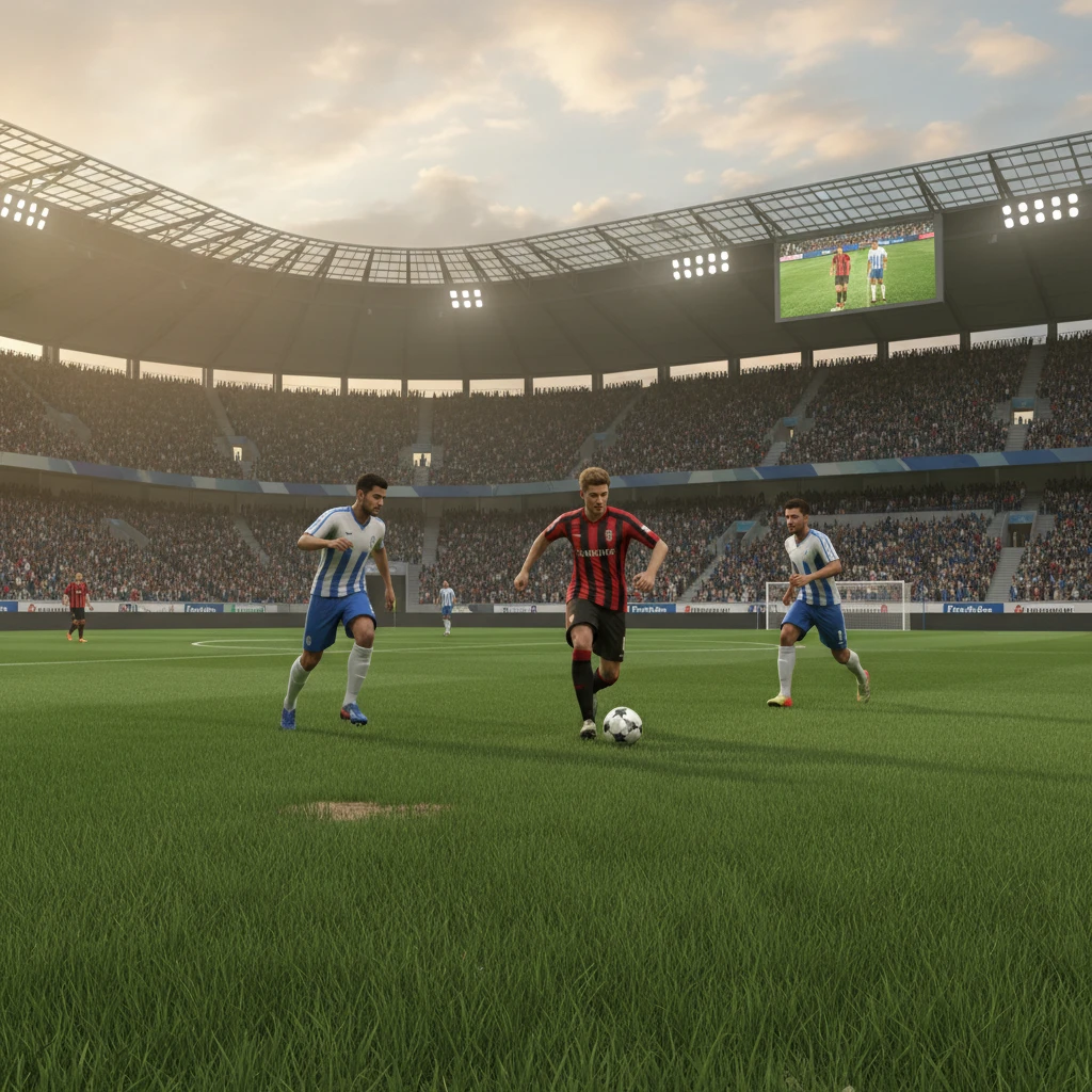 PES realistic gameplay on PC.