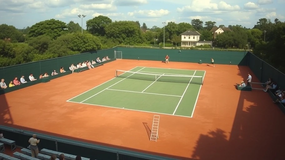 Sân tennis cổ điển 1970
