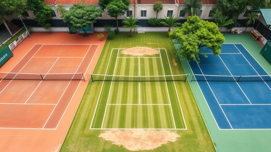 So sánh mặt sân Grand Slam