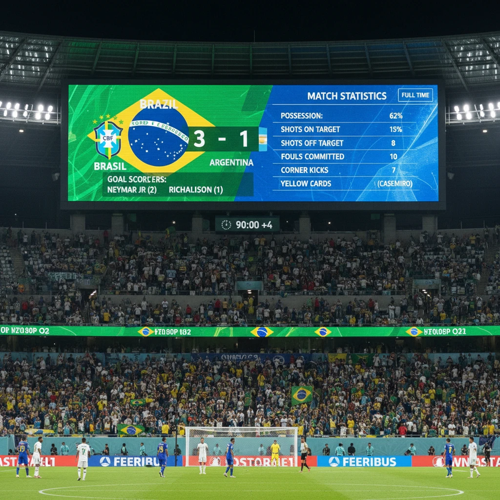 Thống kê chi tiết hiệu suất trận đấu Brazil
