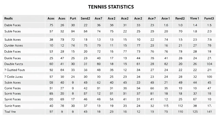 Thống kê trận đấu tennis