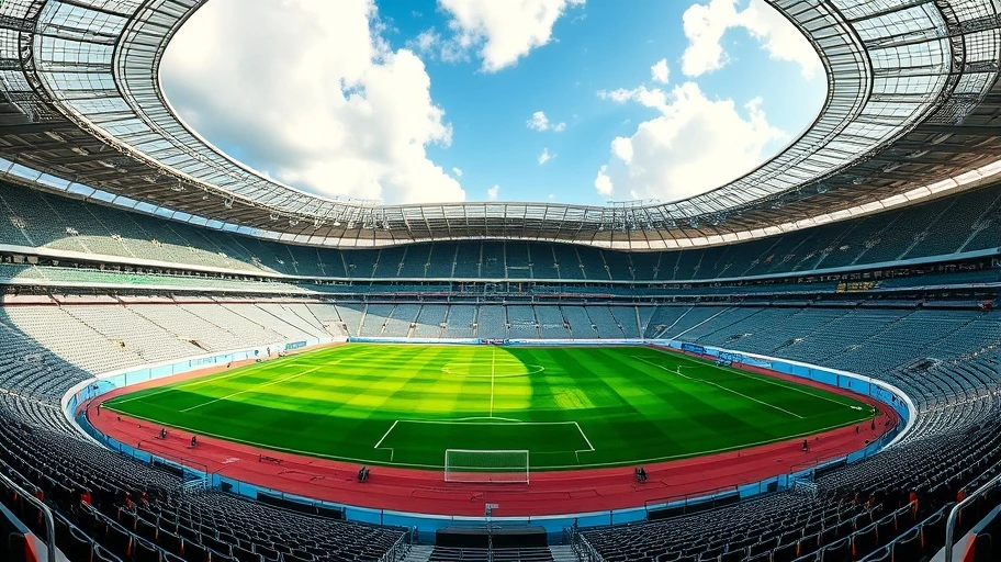 Toàn cảnh sân vận động chuẩn bị cho Euro 2024