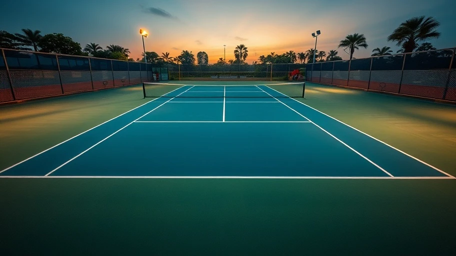Trang thiết bị sân tennis Kỳ Hoà hiện đại