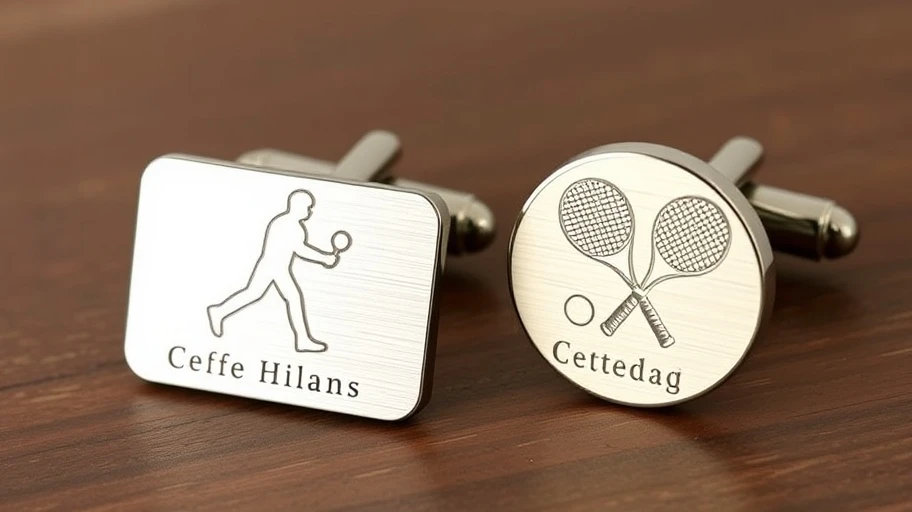 Tùy chọn cá nhân hóa tennis cufflinks